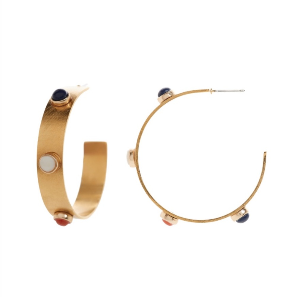 Banana Republic Cabochon Hoop Earrings